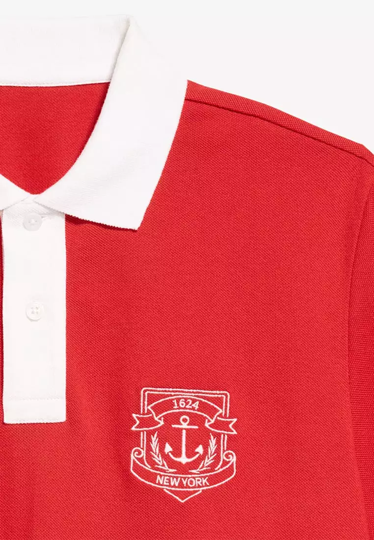 Classic Fit Pique Graphic Polo