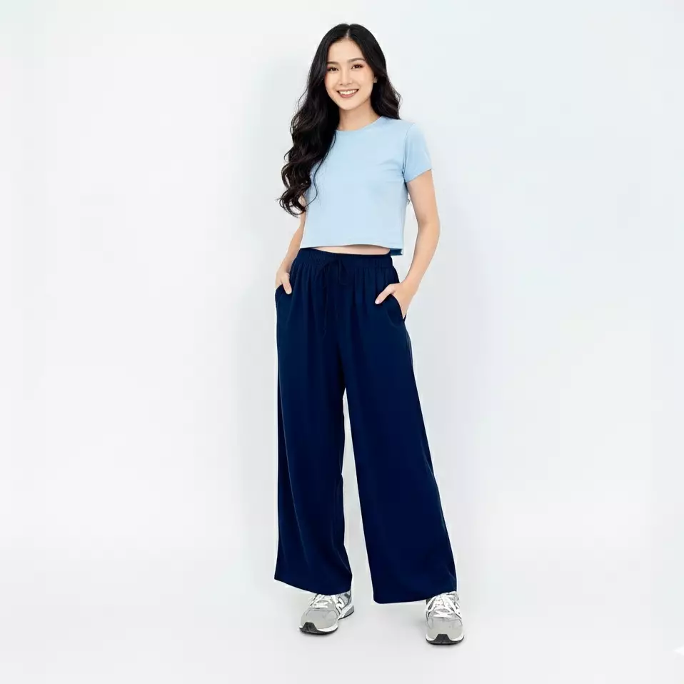 Celana Panjang Wanita - Kulot Cotton Basic Raya