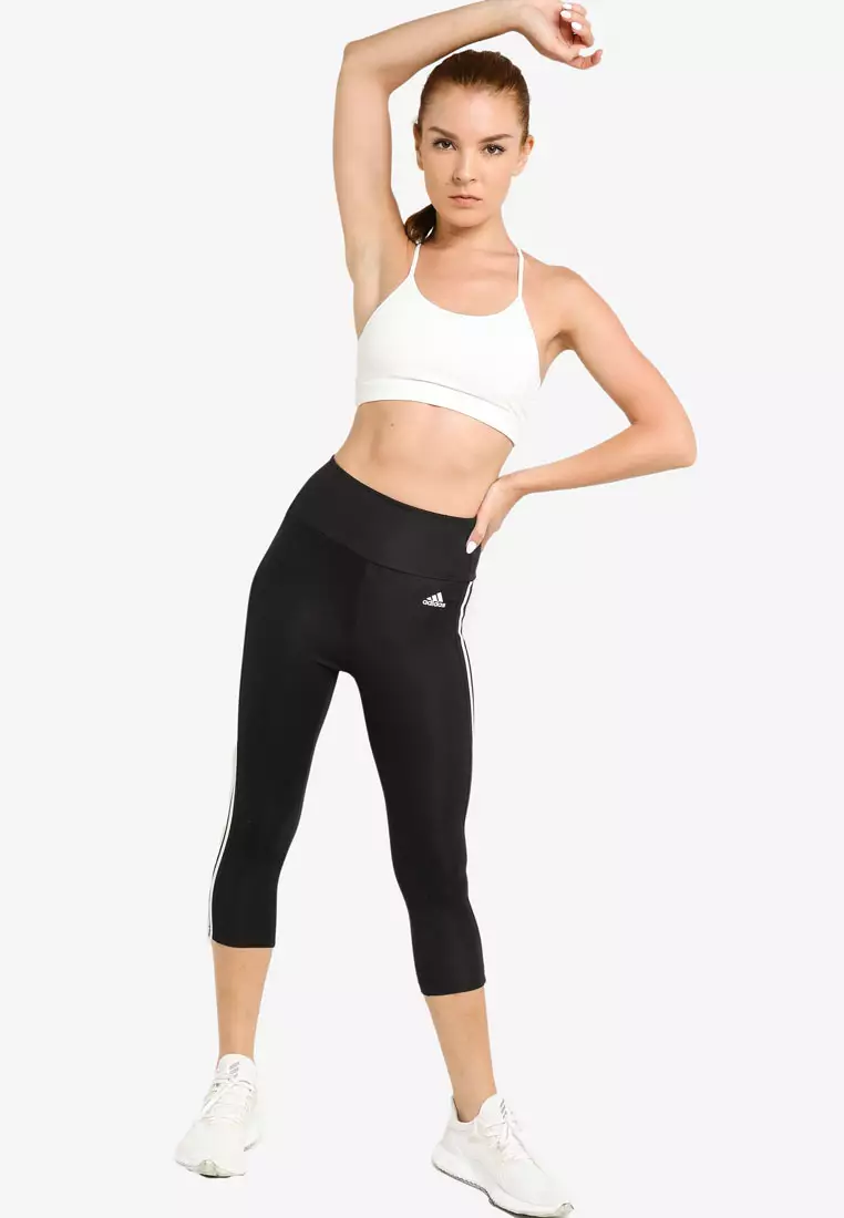 Buy ADIDAS designed to move high-rise 3-stripes 3/4 sport leggings 2024  Online