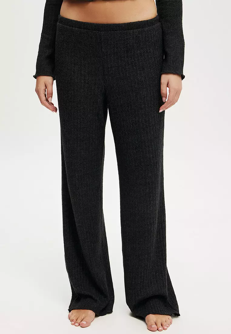 Women's cotton straight leg pants top