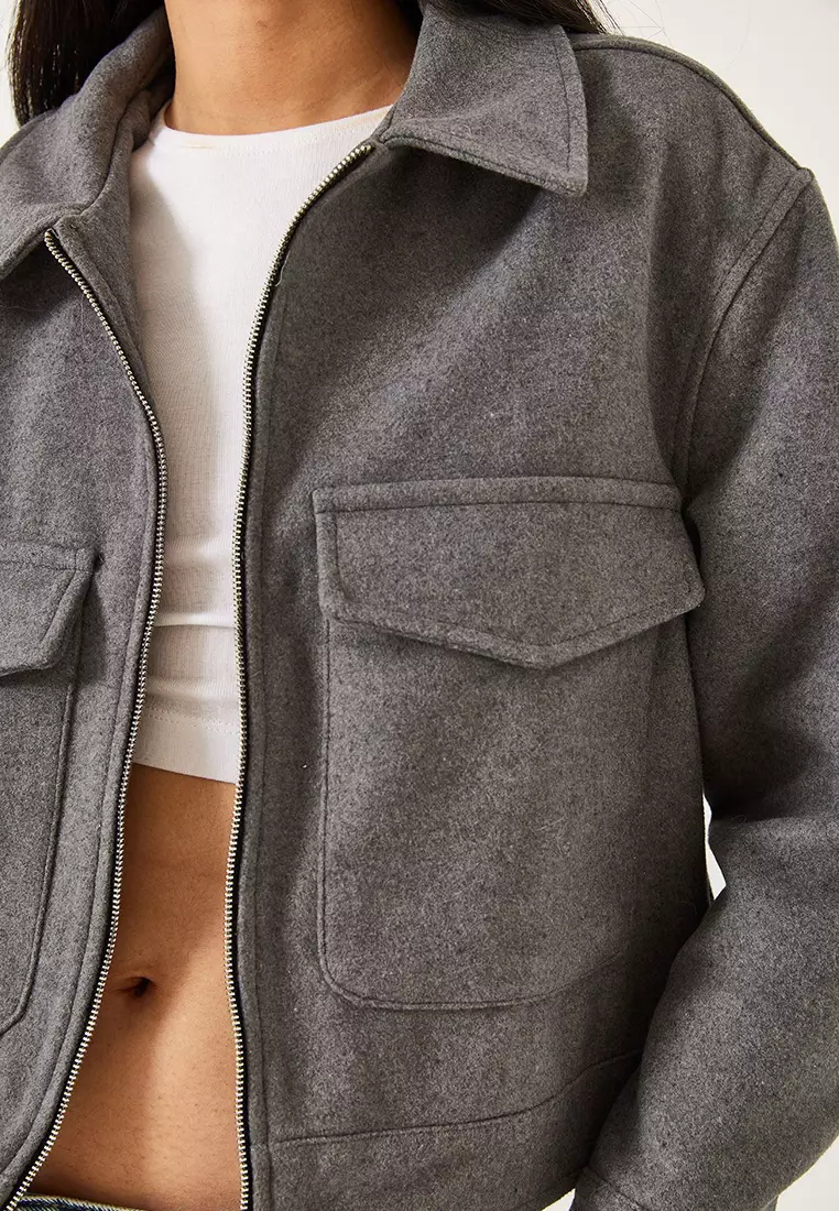 Women's Soft Cashmere Crop Jacket Mbms013 60501013