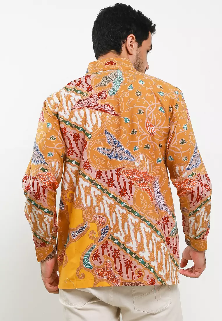 Jiwatrisna Kemeja Batik Tulis Premium Pria Casual Modern Lengan Panjang