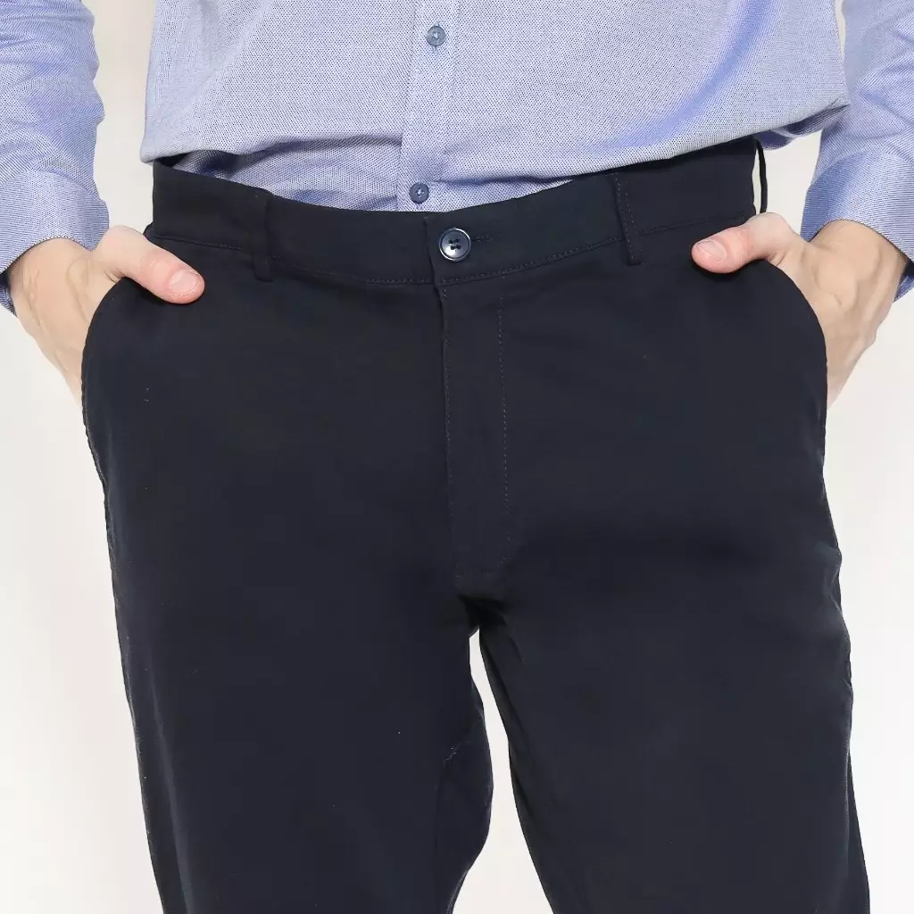 Lawell Celana Chinos Pria Slim Fit – Biru Tua (Dark Blue) – L.1-CCSF-G10A-CTS