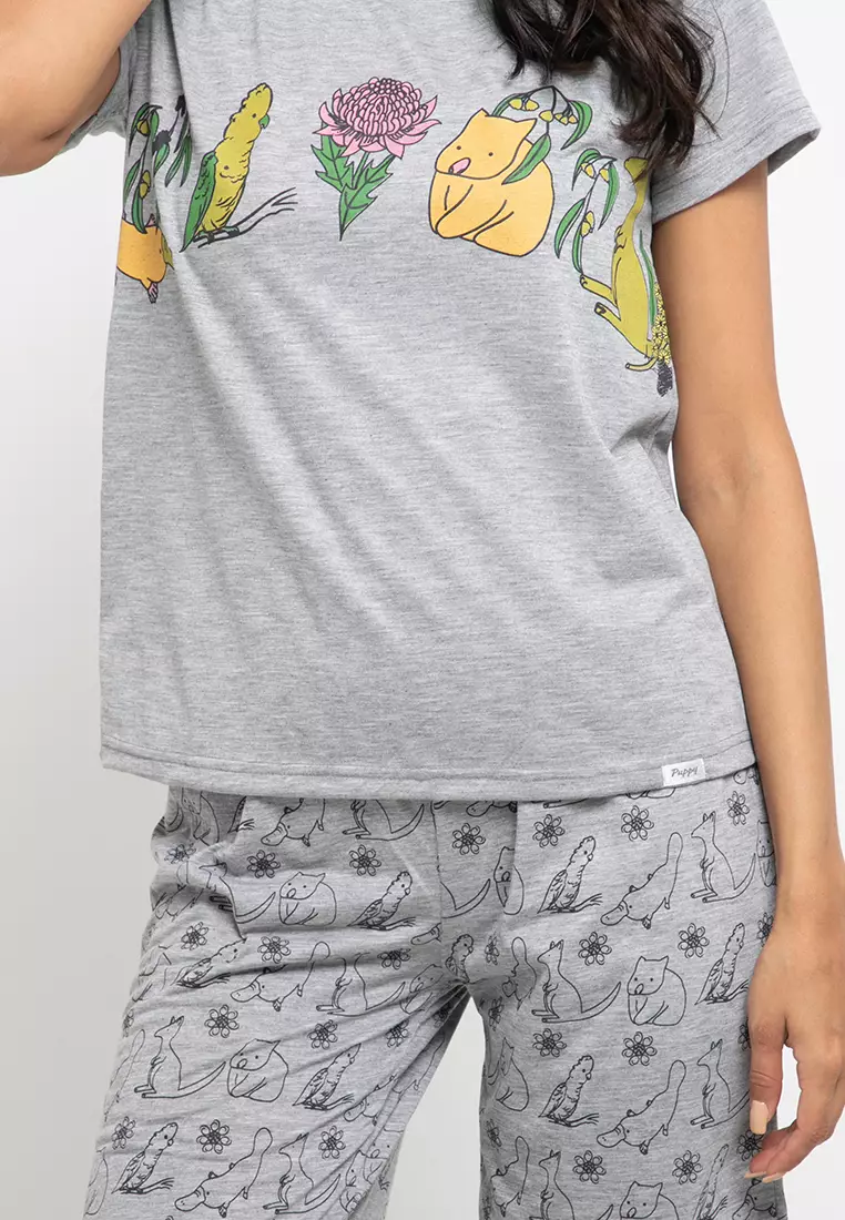 Pyjama Pijama Short Sleeve Short Pants Sleepwear