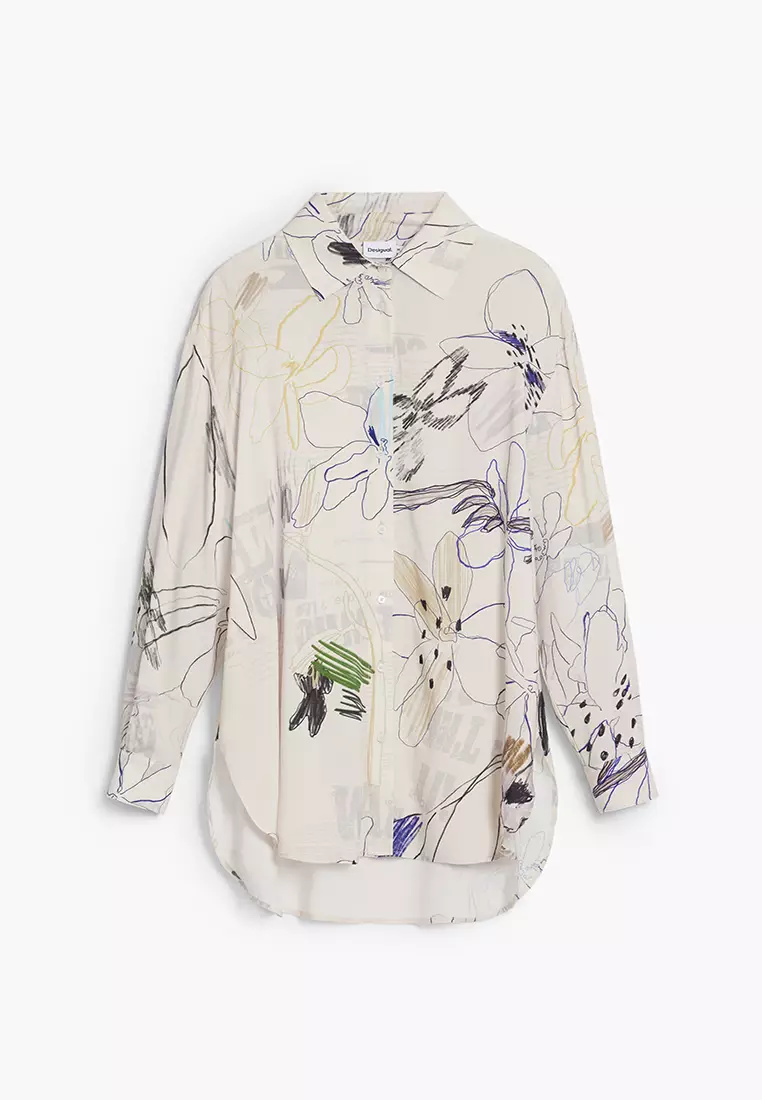 Fluid collage shirt