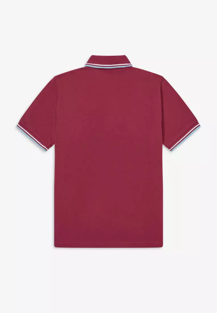 Fred Perry M12 Twin Tipped Fred Perry Shirt (Maroon Red)