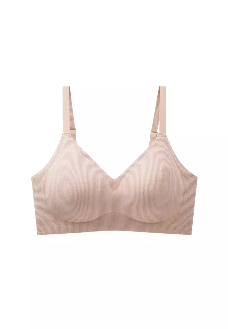 Premium Taylor Seamless Wireless Padded Support Bra in Nude