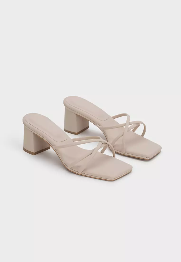 CLOUDFOAM STRAPPY BLOCK HEEL SLIDE