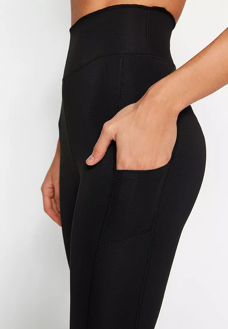 運動緊身褲連額外腹部控制層