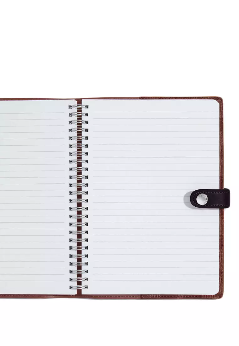 Coach Notebook In Signature Canvas - Oxblood 2025 | Buy Coach Online ...