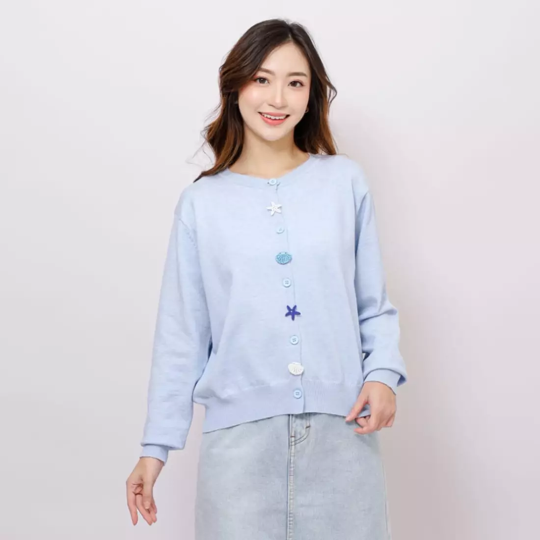 Calypso Serenity Knit Cardigan in Light Blue