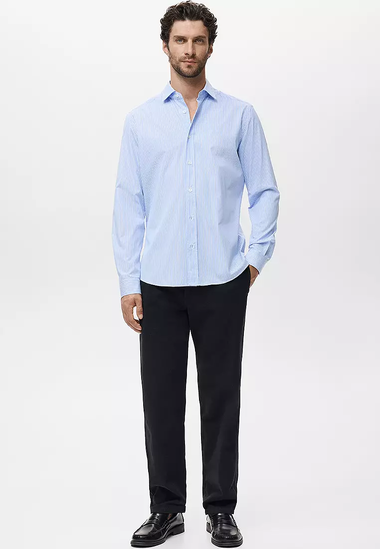 Regular Fit Striped Cotton Shirt