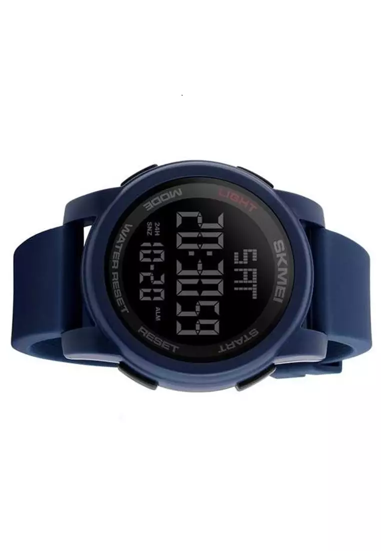 Jam Tangan Casual Digital Pria LED Waterproof Many Function Strap Tali Material Silicone PW77 ORIGINAL