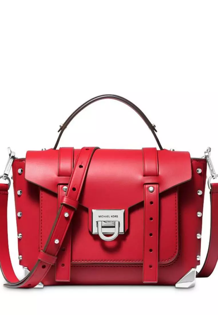 Michael michael kors manhattan medium leather school 2025 satchel