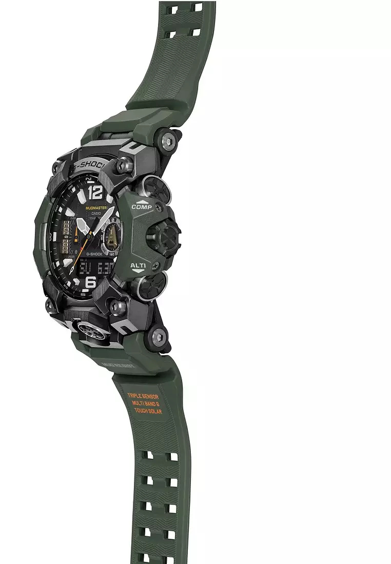 G-SHOCK Men GWG-B1000-3A Mudmaster Resin Black Green Solar Powered