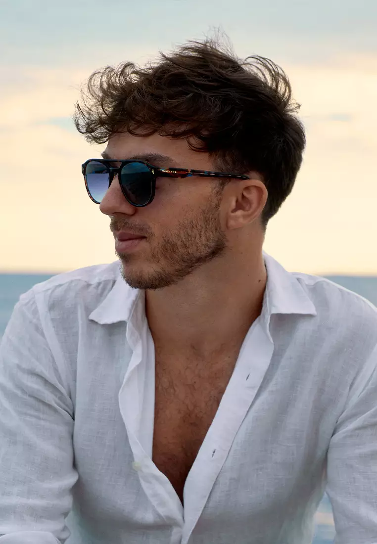 HAWKERS x Pierre Gasly Carey DIVER TEAL Sunglasses for Men and Women, Unisex. UV400 Protection. Official Product designed in Spain