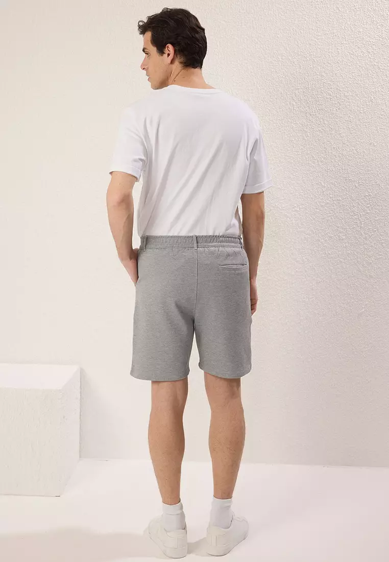 Grey Chino Regular/Normal Cut Woven Shorts & Bermuda TMNSS25SR00008
