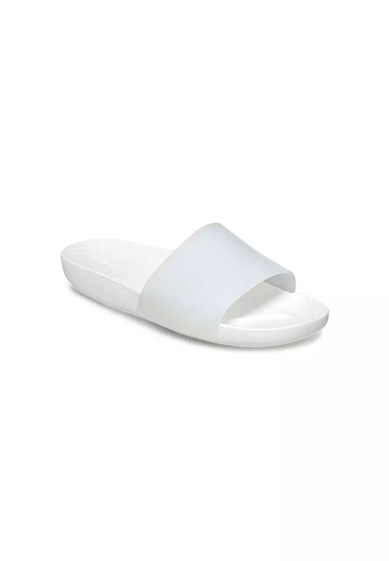 Discount on Crocs  shoes - SKU: Crocs Splash Glossy Slide In White