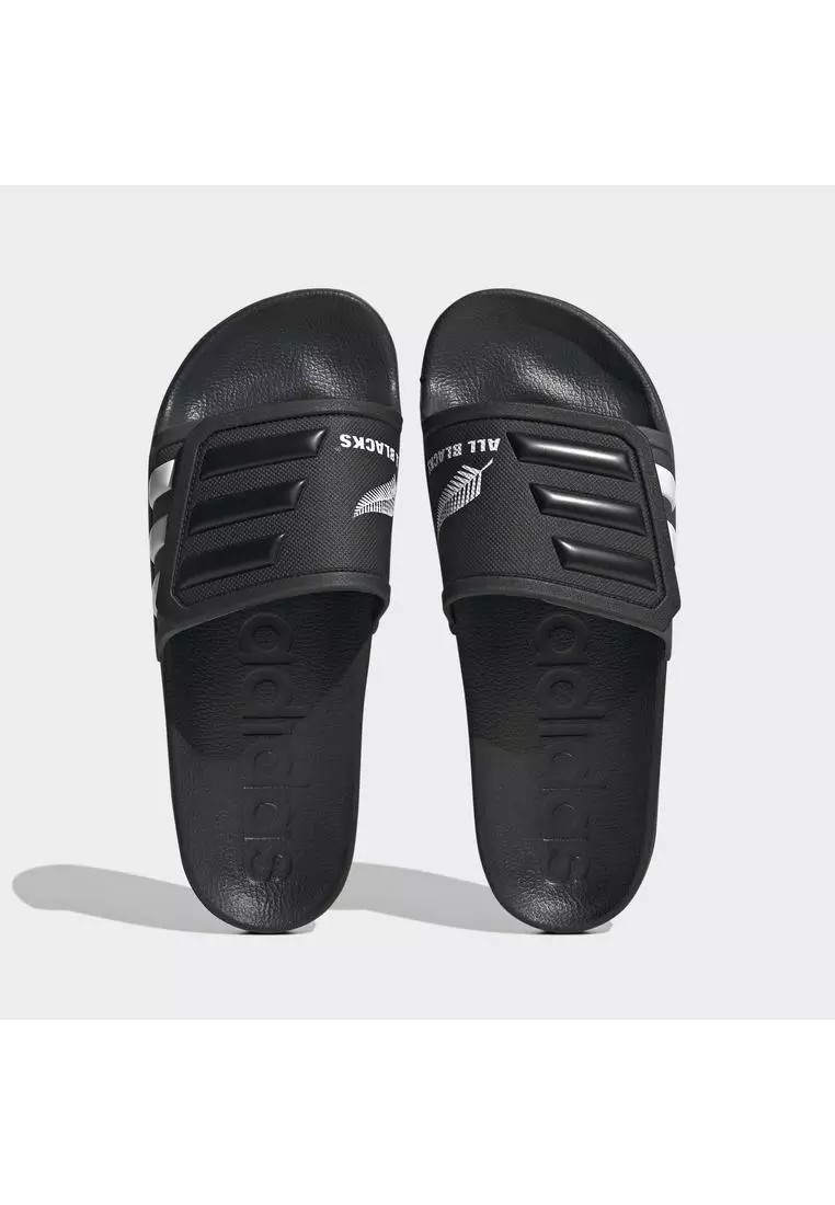 Adilette slides all black new arrivals