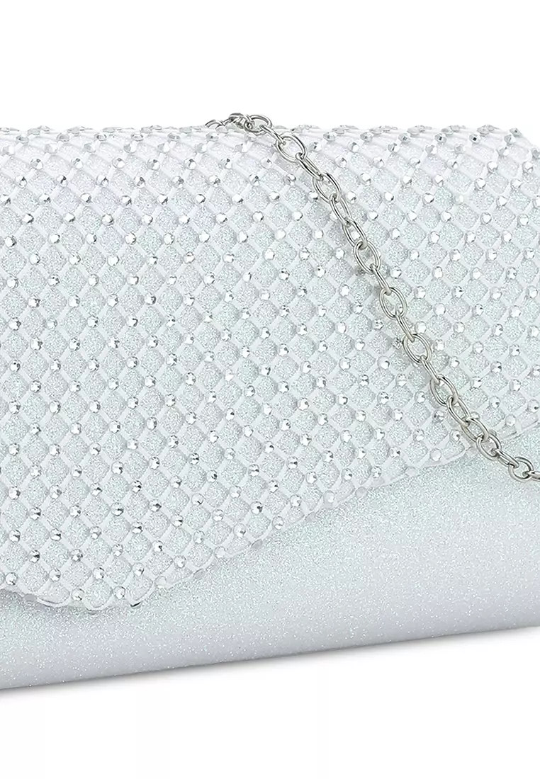 Dinner Clutch With Glittering Stones Embellishment