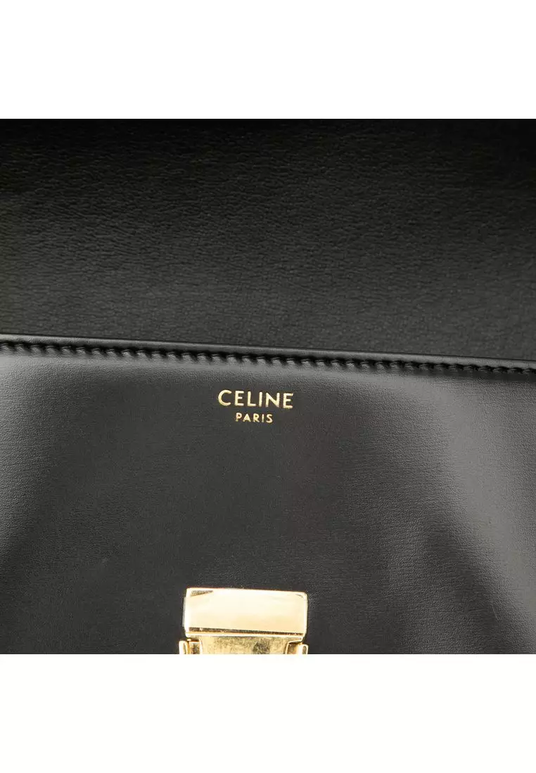 Pre-Loved Celine Shiny Calfskin Triomphe Claude Shoulder Bag