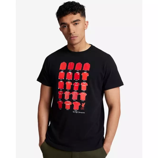 Liverpool FC Lfc M Retro Kit Of Champions Men - Official LFC T Shirt Original Pria