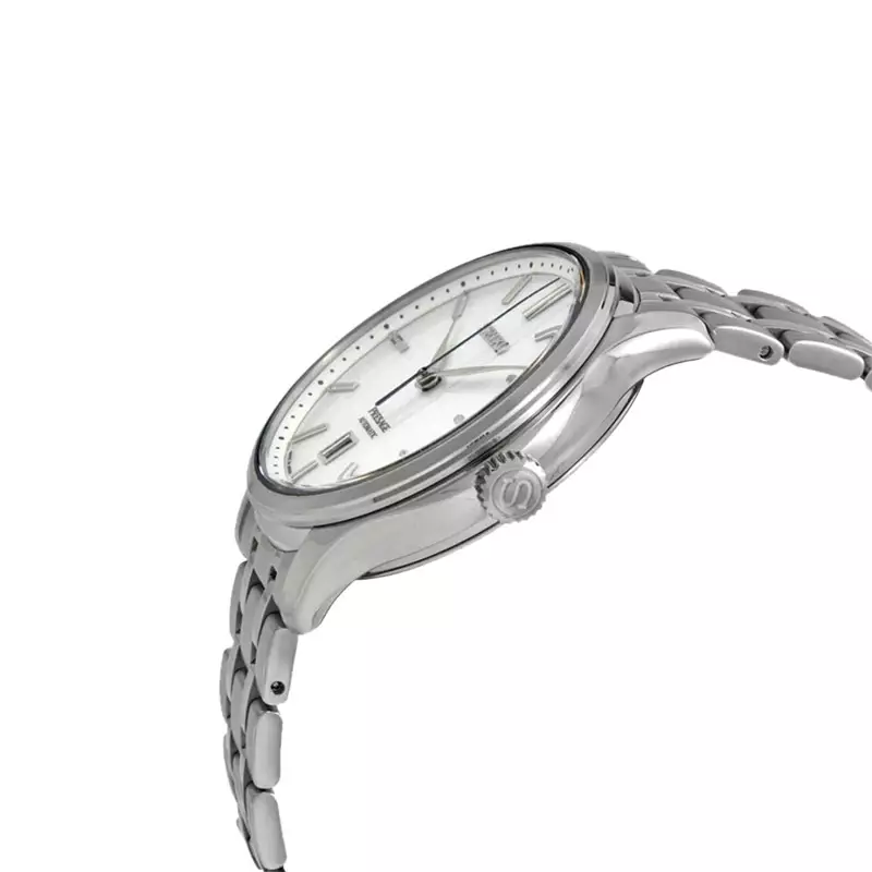 Jam Tangan Pria Seiko Presage SRPD39J1 Zen Garden Automatic White Dial Stainless Steel Strap