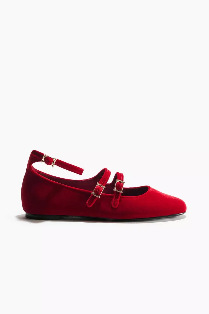 Velvet ballet flats