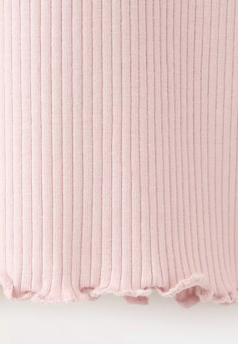 Ribbed Long-Sleeved T-Shirt