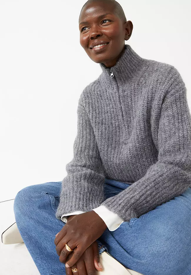 Other stories zip up sweater on sale