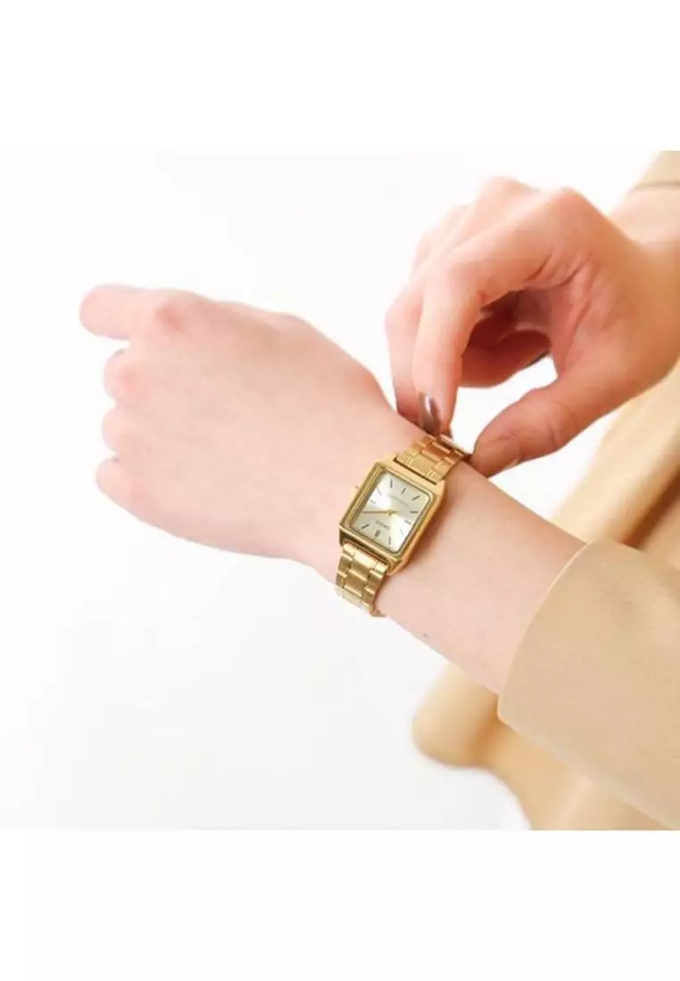 Women's Analog Watch LTP-V007G-9E Stainless Steel Band Gold Watch