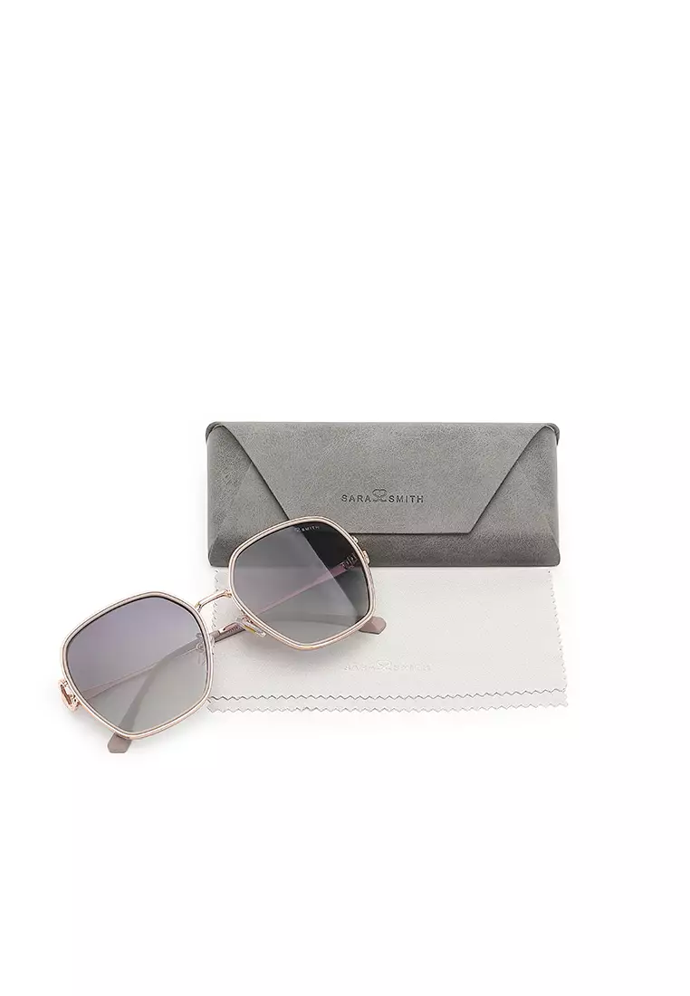 Unisex Fashion Sunglasses (Kacamata Hitam) - Ungu / Abu-Abu