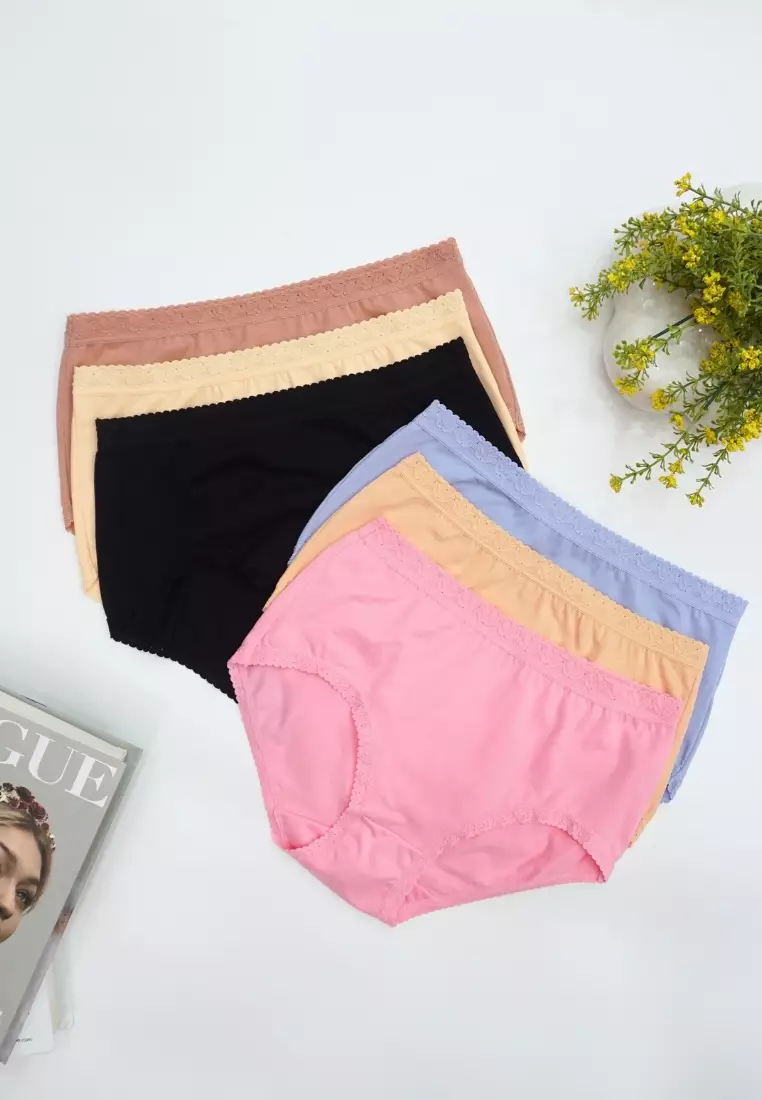 6 Pack Avery Cotton with Mid Rise Panties Bundle B
