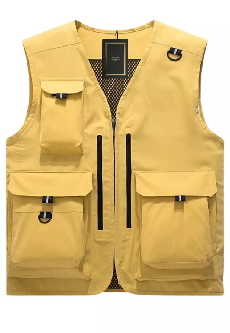 Men yellow top vest