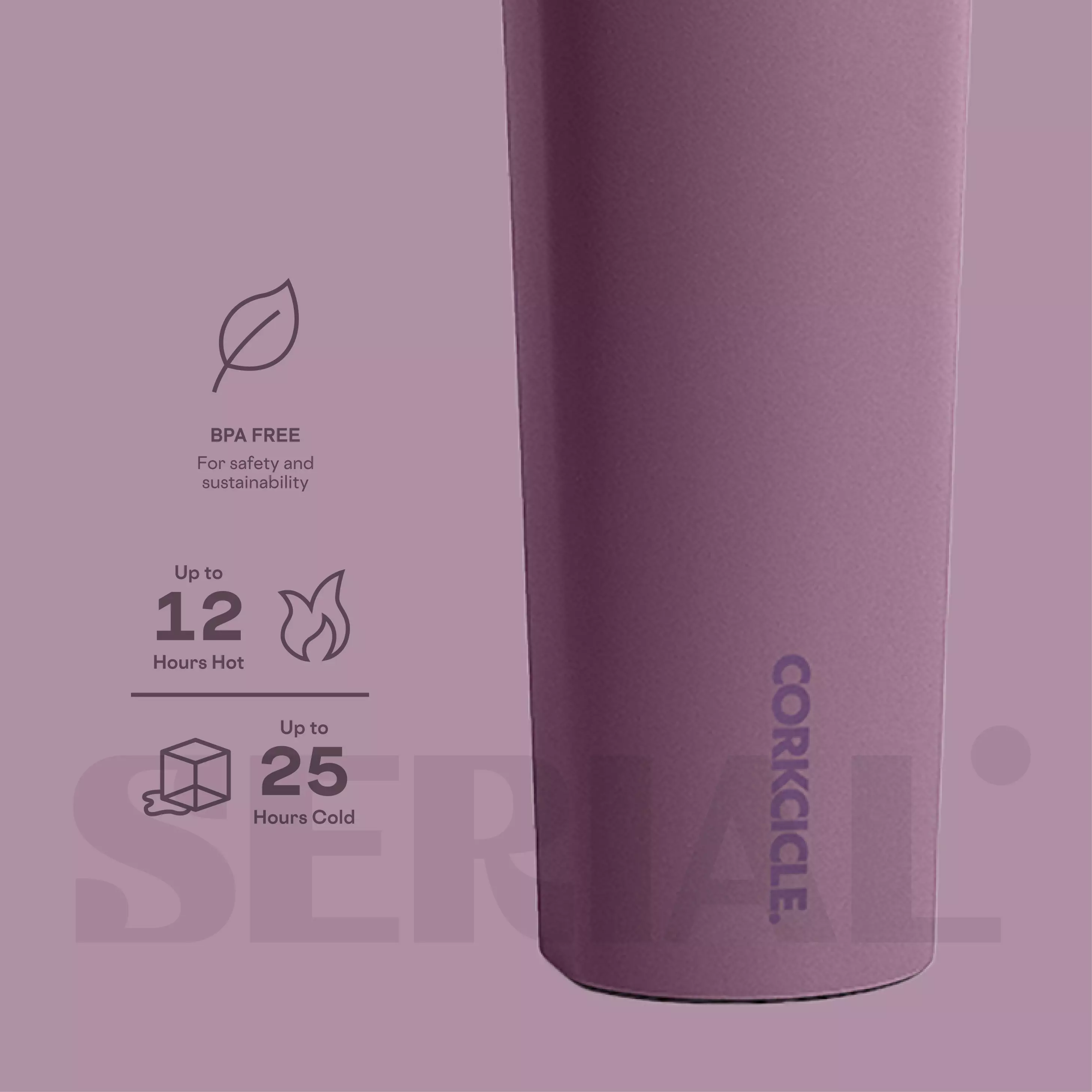 CORKCICLE Canteen 16oz - Mauve
