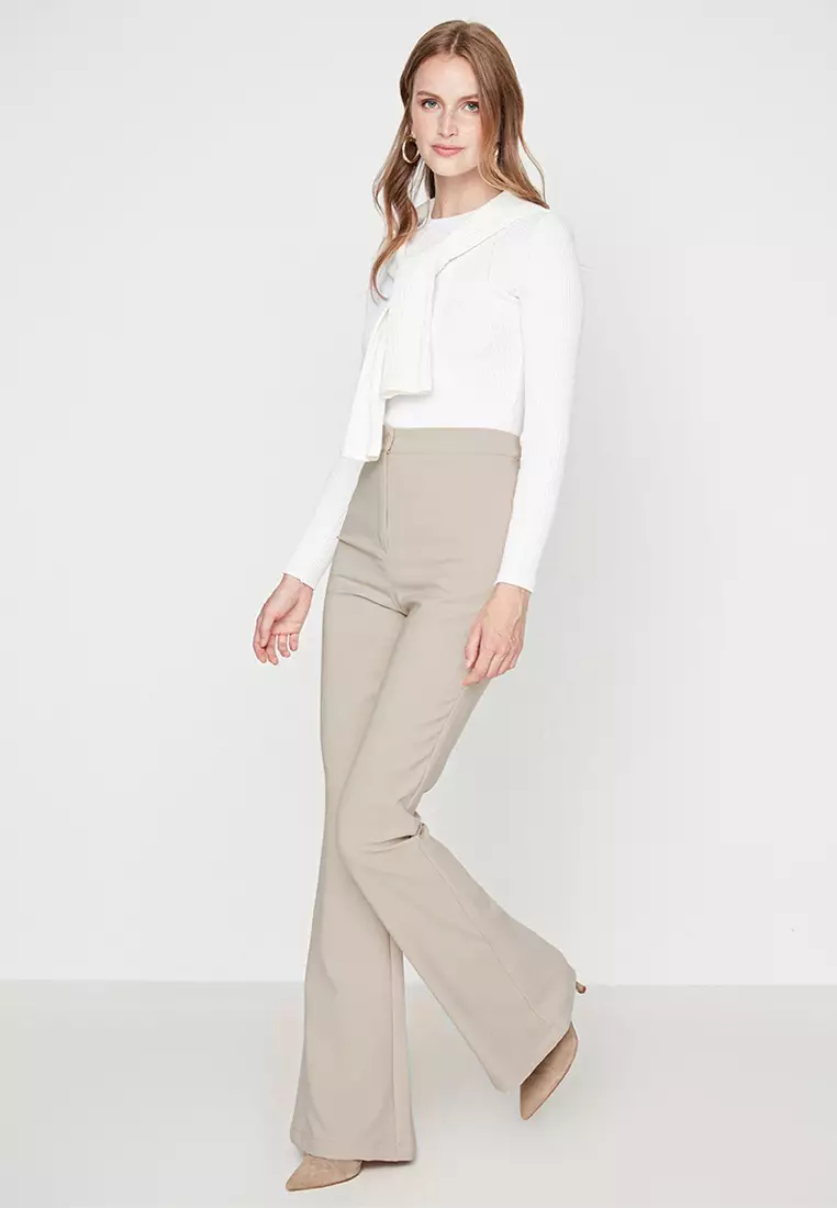 High Waist Flare Trousers