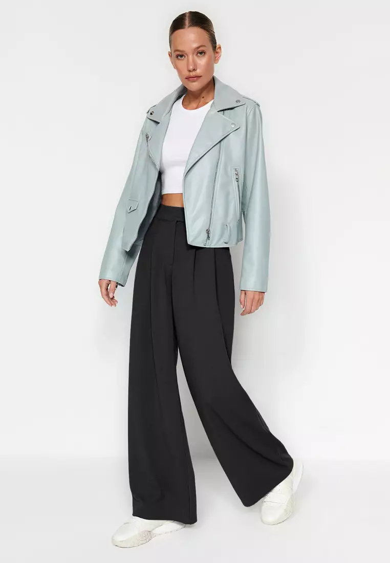 High Waist Wide Leg Trousers