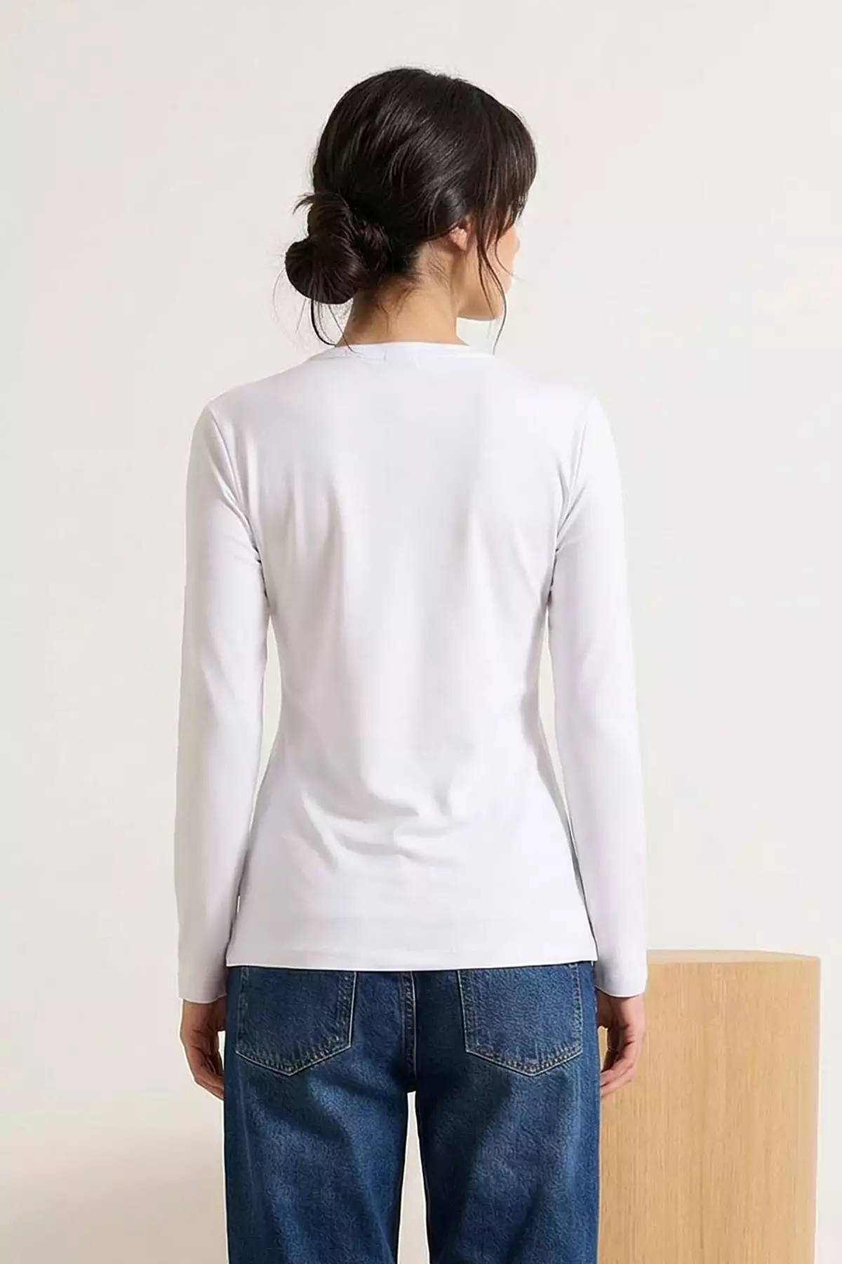 White Regular Single Jersey Plain Knitted Tctss26Uk00007