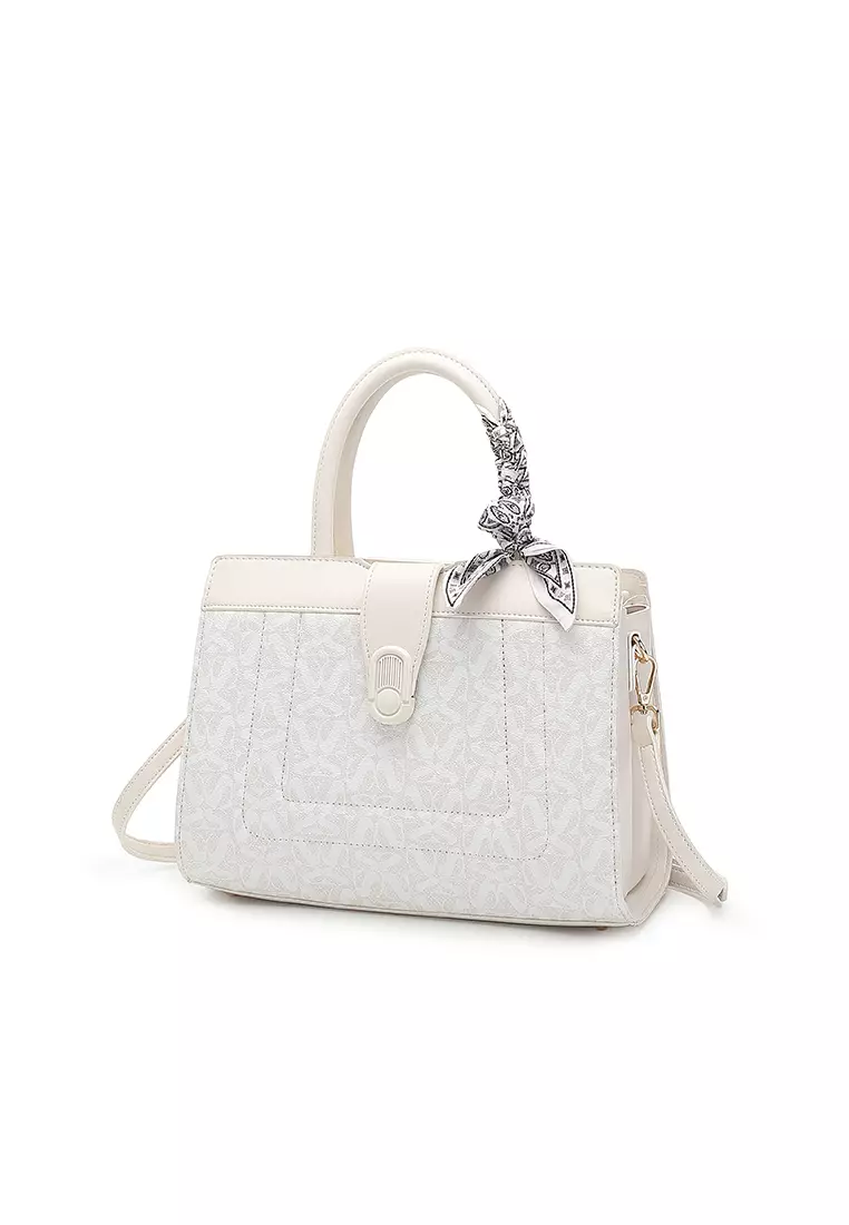Women's Top Handle Bag / Sling Bag / Crossbody Bag (Tas Selempang / Tas Tangan) - Putih