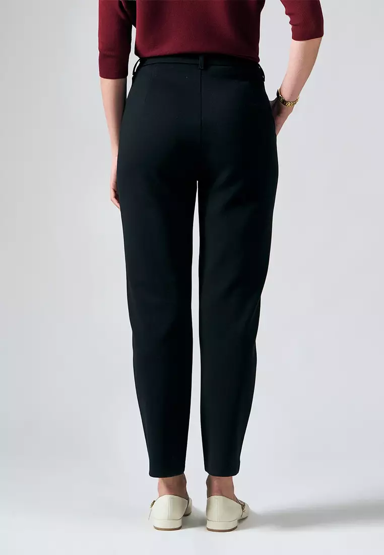 Tapered Trousers with Pintucks