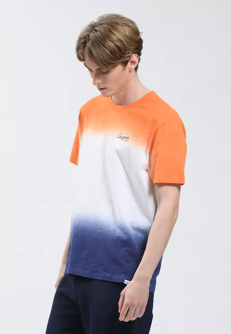 Marcelo Burlon Men's Multicolor Tie-dye Logo T-shirt, Size Large