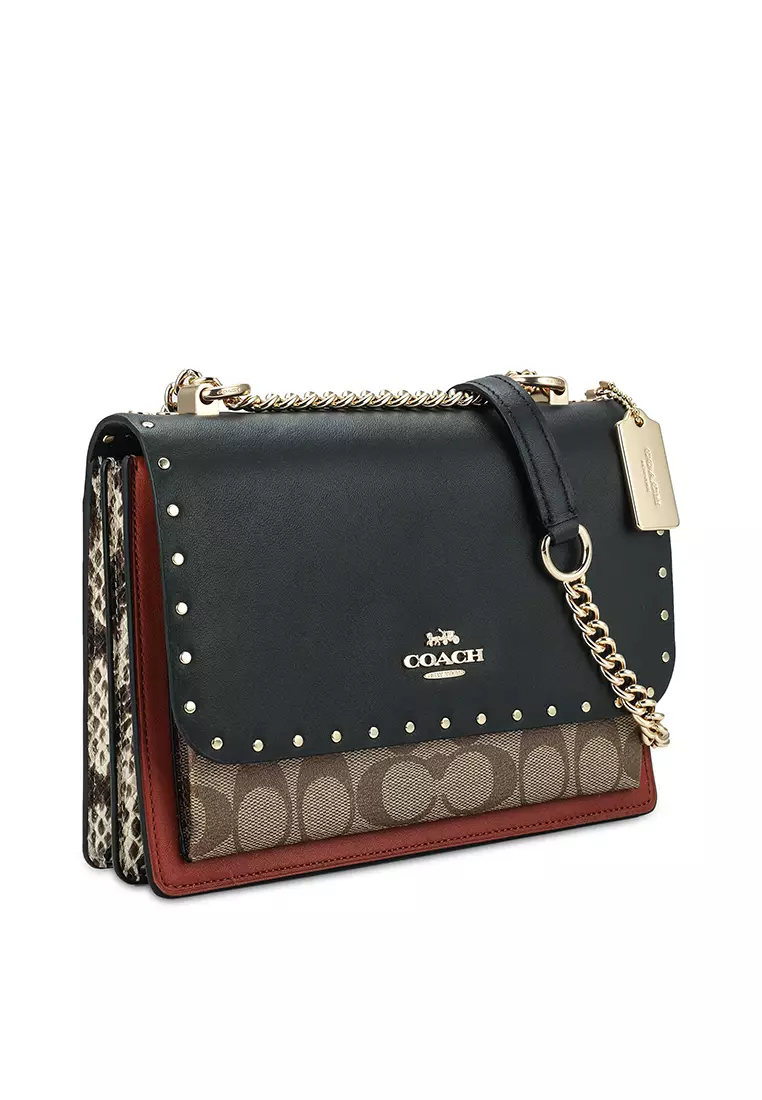 Coach Klare Crossbody Bag In Signature Canvas With Rivets (nt