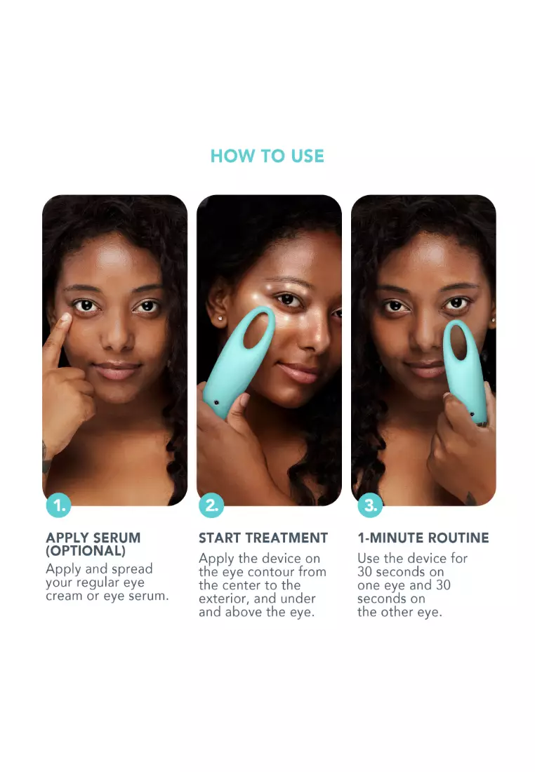 FOREO IRIS 2 Lymphatic Drainage Eye Massager - Dark Eye Circle & Eye Bags Remover | Enhanced Eye Cream Absorption | Anti Wrinkle Eye Puffiness Reducer - Mint