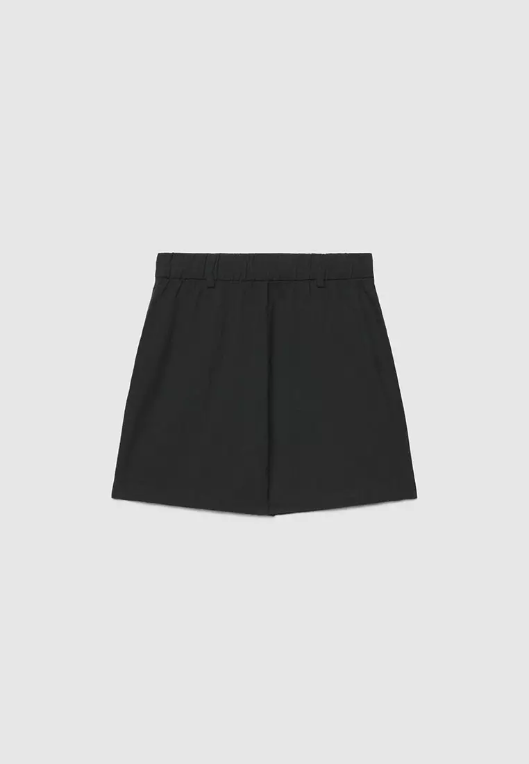 Women's Plain Linen-Effect Shorts