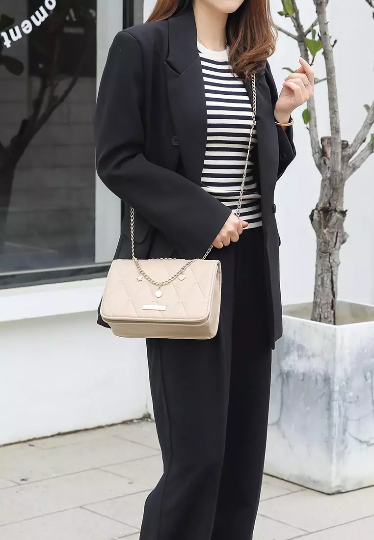 GYKACO NAERA Black - Tas Wanita Sling Bag - Fashion Top Handle Bag (Import)