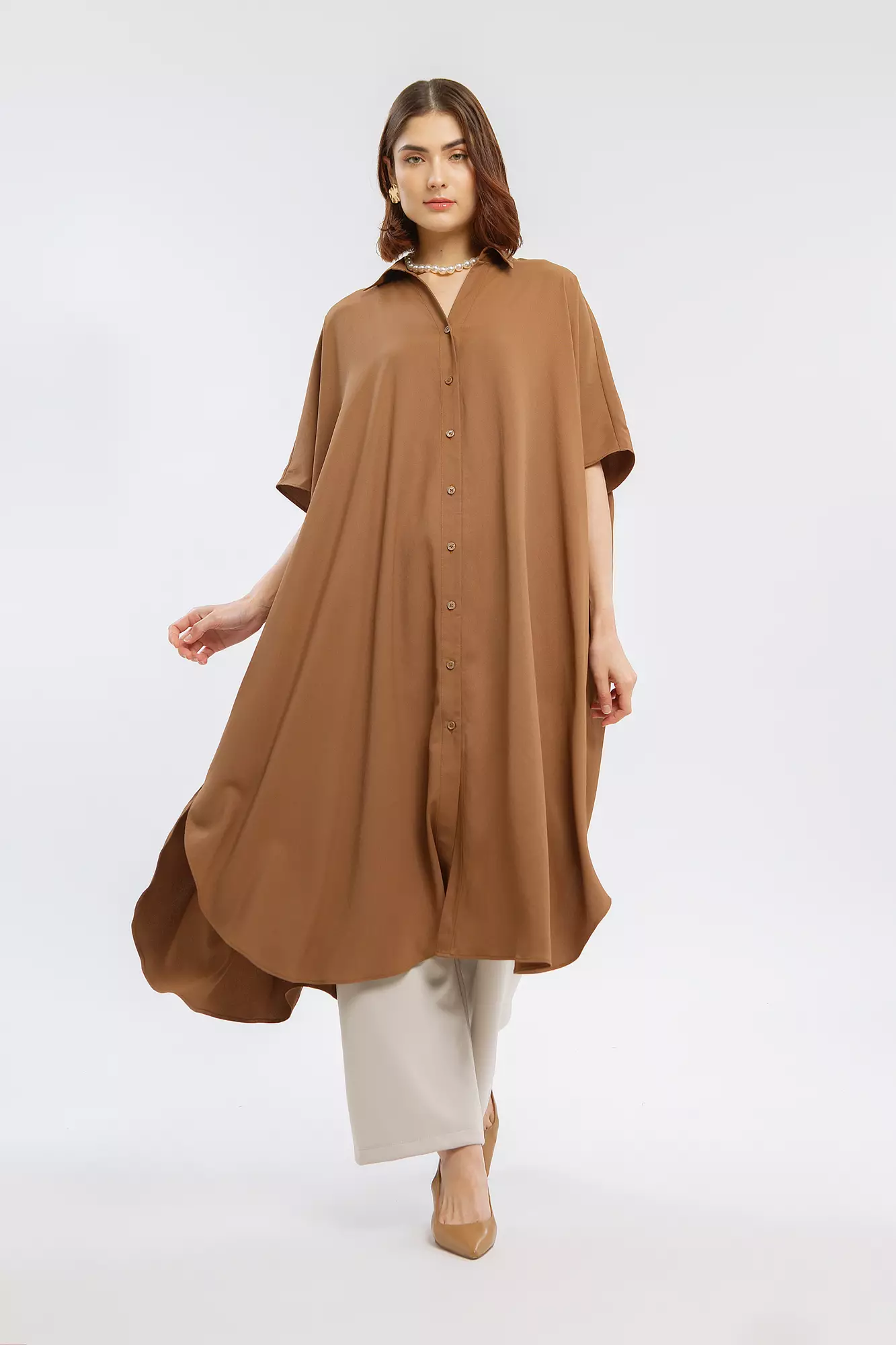 Minimal Raye Kaftan Brown ALL SIZE