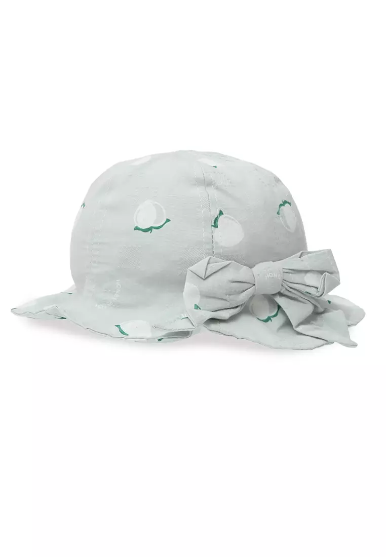 Sierra Topi Bucket Anak Perempuan Model Pita Honey Peach Toddler Hat Material Cotton ORIGINAL - Green