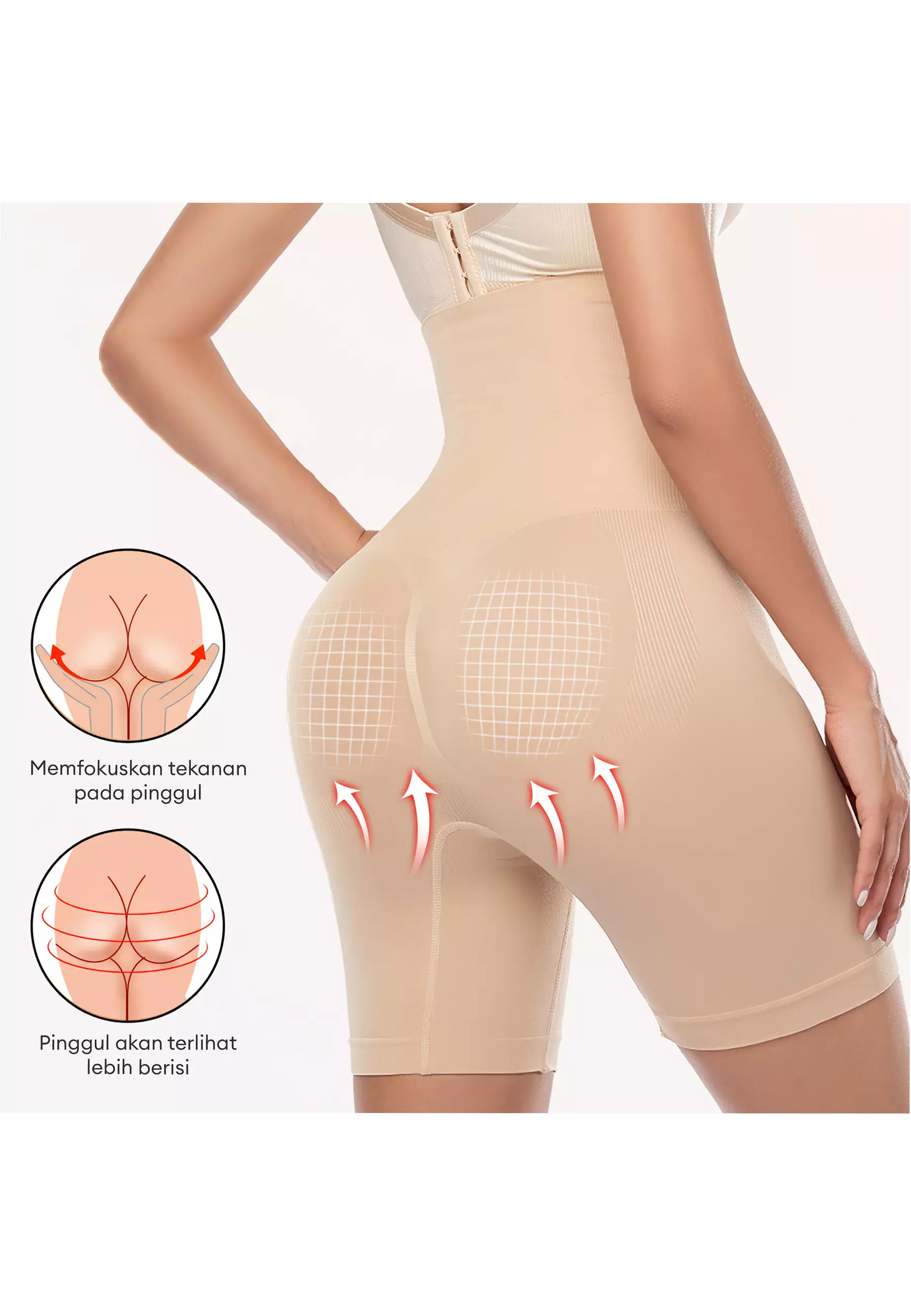 WIMIU Korset Celana 9 Kait Pelangsing Pengecil Perut Buncit High Waist Polos Olahraga Wanita Gym Sport Body Shaper Tummy Control Slimming 500084