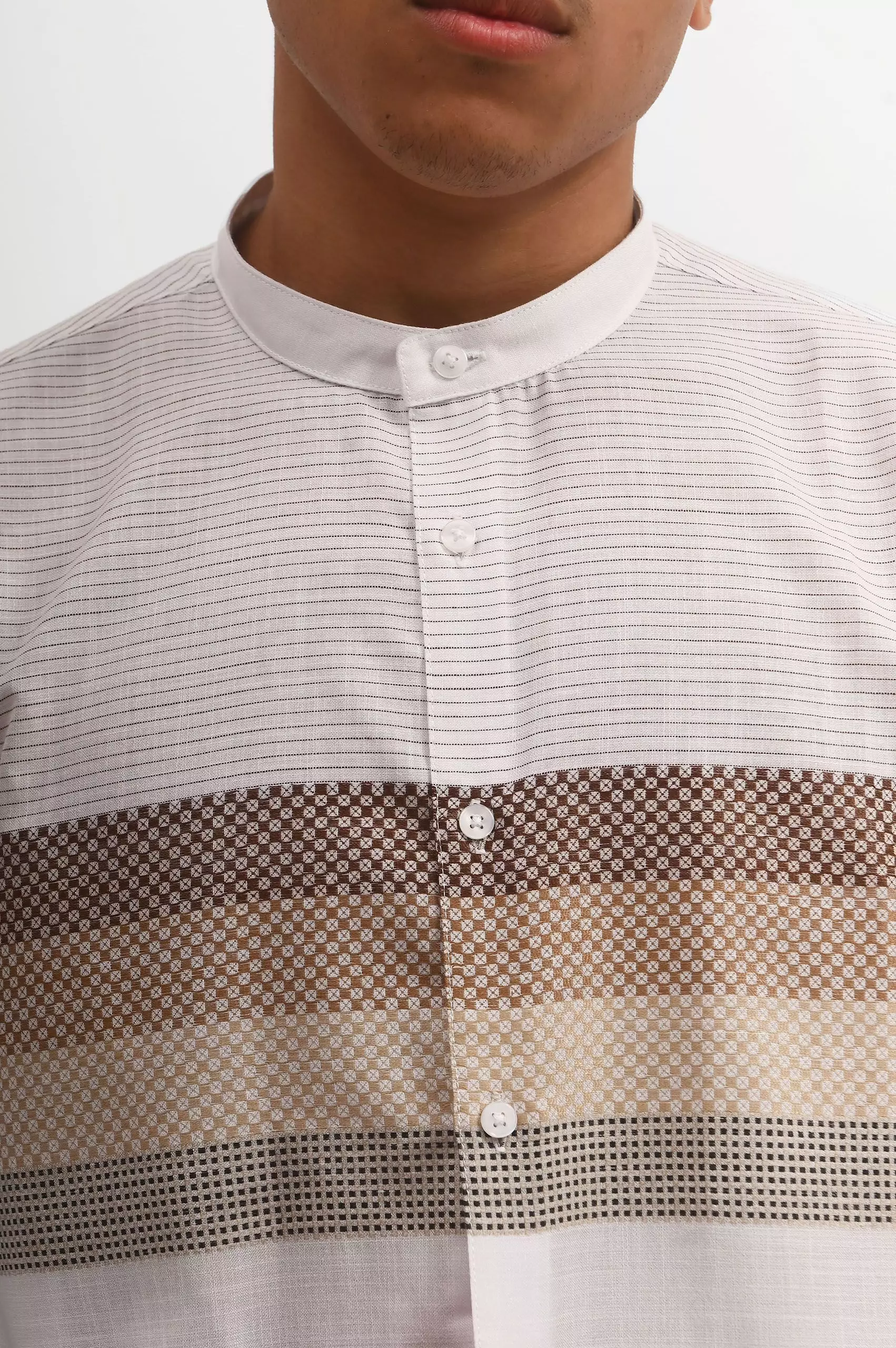 MANZONE Kemeja Koko Pria Lengan Panjang FAJHRI - WHITE