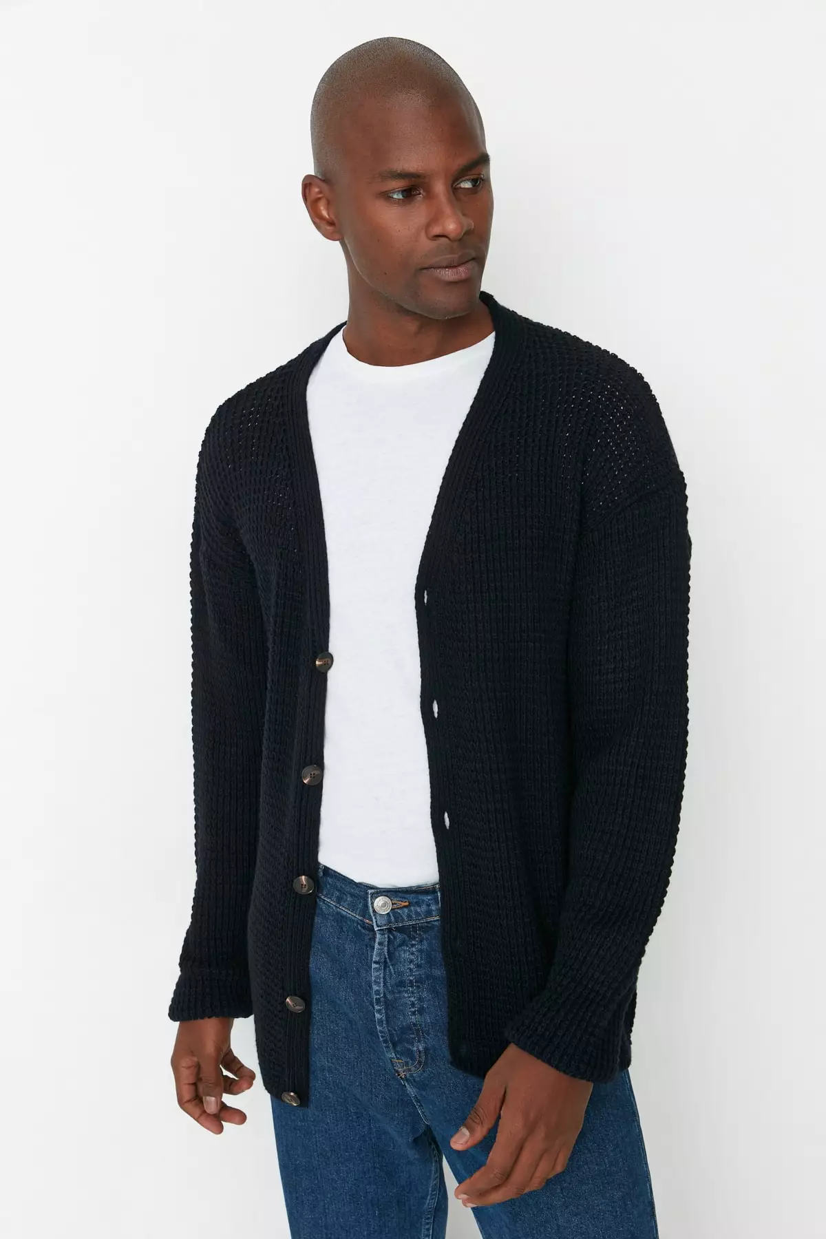 Oversized hot sale navy cardigan